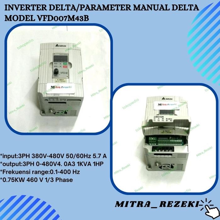 INVERTER DELTA/PARAMETER MANUAL DELTA MODEL VFD007M43B