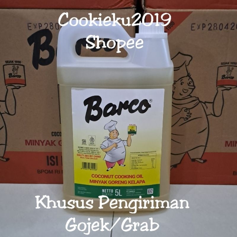 

Minyak Kelapa Barco 5ltr / jerigen 5 liter minyak goreng
