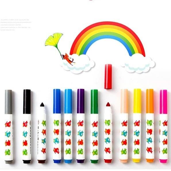 

Big Boss - Joan Miro Babyroo Washable Markers 12 Colors Spidol Warna Anak