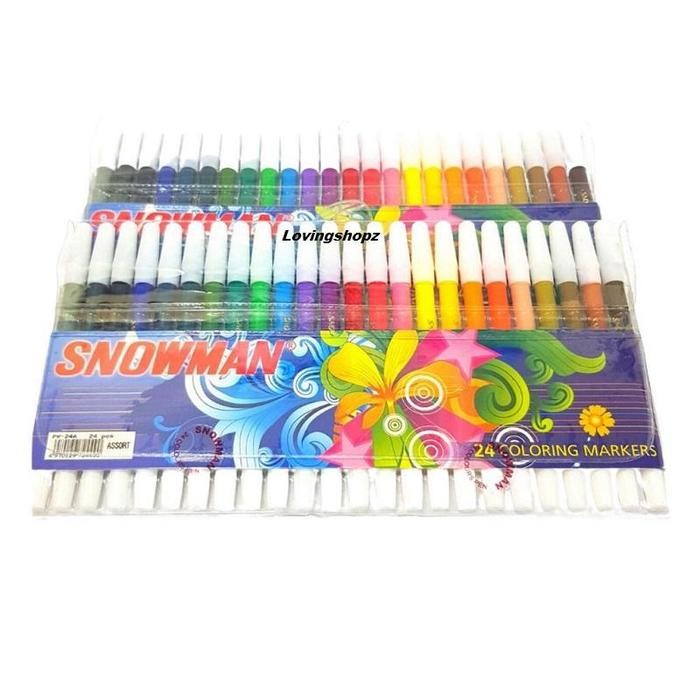 

Big Boss - Spidol Snowman Coloring Marker 24 Warna Alat Tulis - Stationery