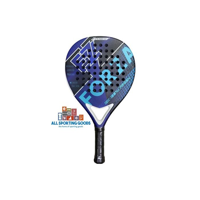 Raket Padel Fz Forza Power 18K 100% Carbon Biru Terlaris