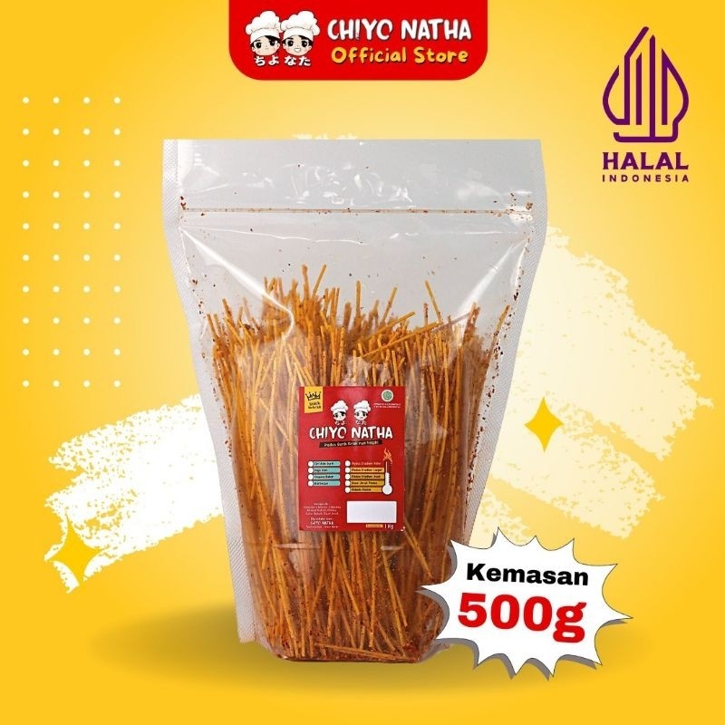 

Mie Lidi 500g Chiyo Natha (Kemasan Special Kiloan) Cemilan Pedas WE!!