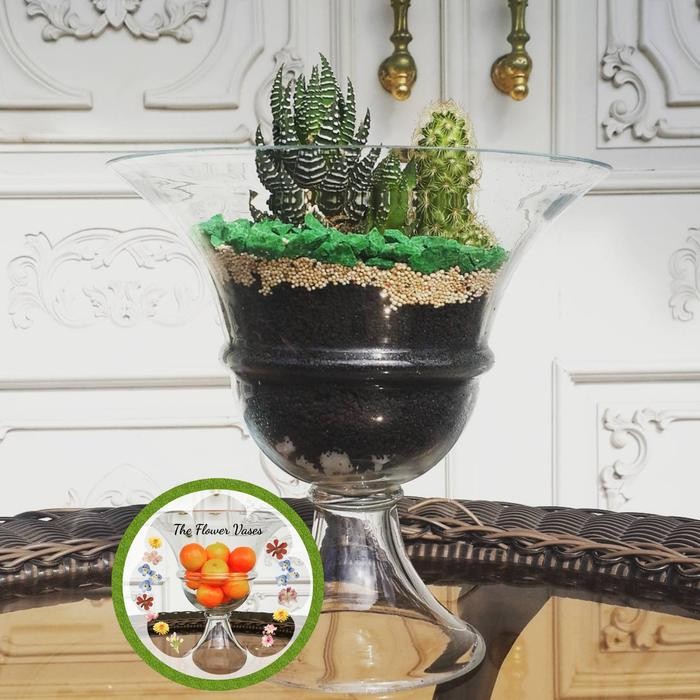 Vas bunga kaca merk WW Design / Holiday A / Flower vase / Diamas/