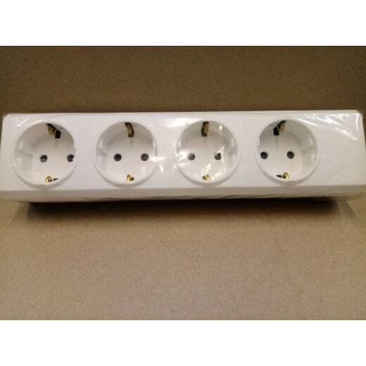 Stop Kontak BROCO / Terminal BROCO / Stop Kontak 4 Lubang Putih BROCO - 15340