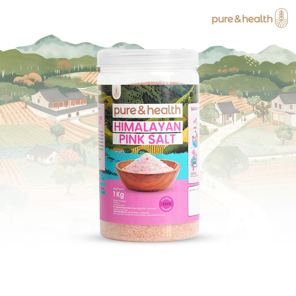 

PREMIUM Garam Himalaya Grade A Pink Salt 1 Kg Pure and Health Asli Alami Kaya Mineral