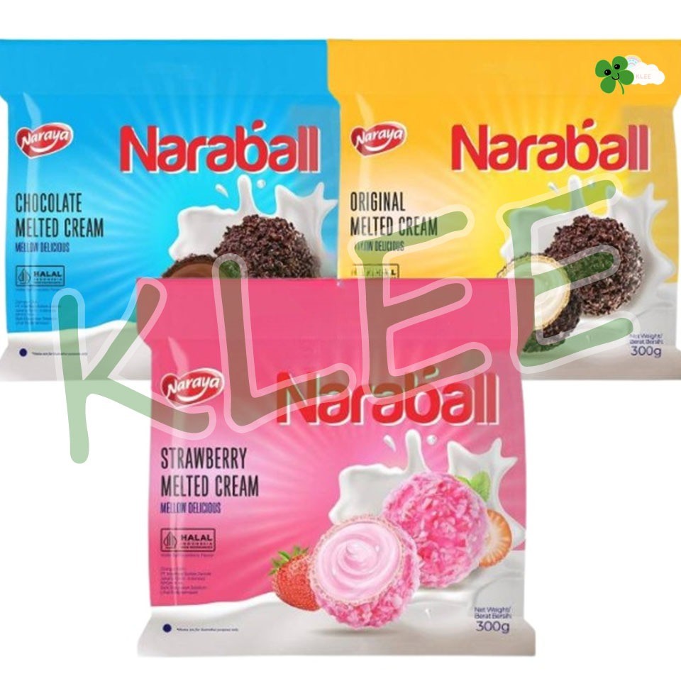 

Olivoliv Snack Naraya Naraball Biscuit Wafer Ball Original Chocolate Strawberry Pandan Melted Cream