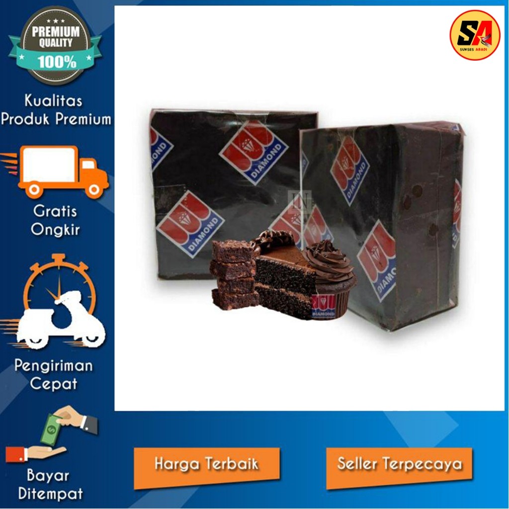 

Olivoliv Snack Coklat Batangan / Compound Dark Diamond Blok Repack 250 Gram