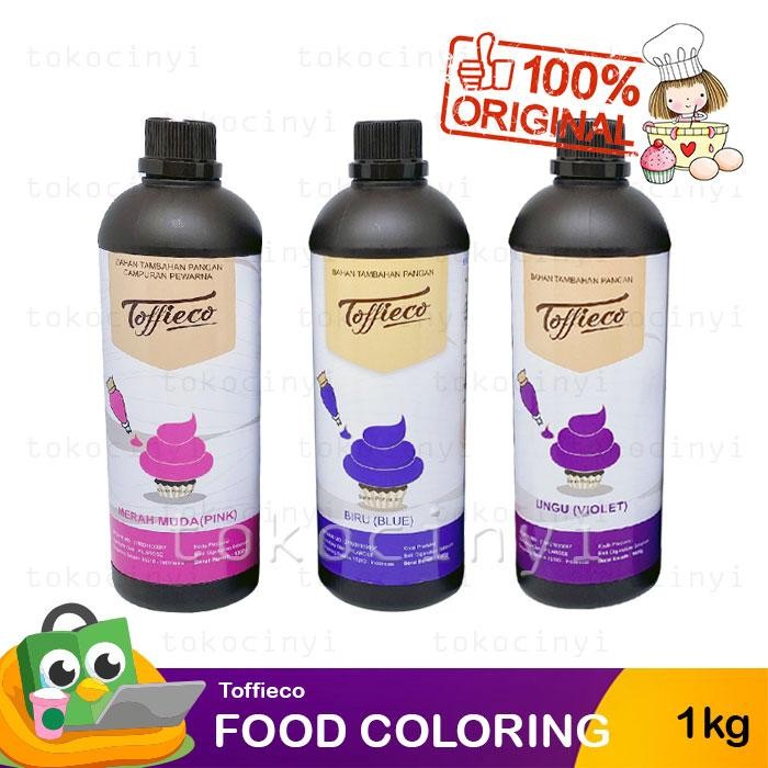 

Toffieco Food Color / Colour / Coloring - Biru, Ungu, Pink 1 Kg