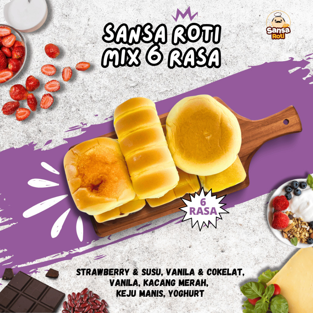 

Olivoliv Snack 6 Rasa Mix 15 Pcs Free 3 Pcs (18 Pcs) Rasa Coklat ,Keju, Vanila, Stroberi, Kacang