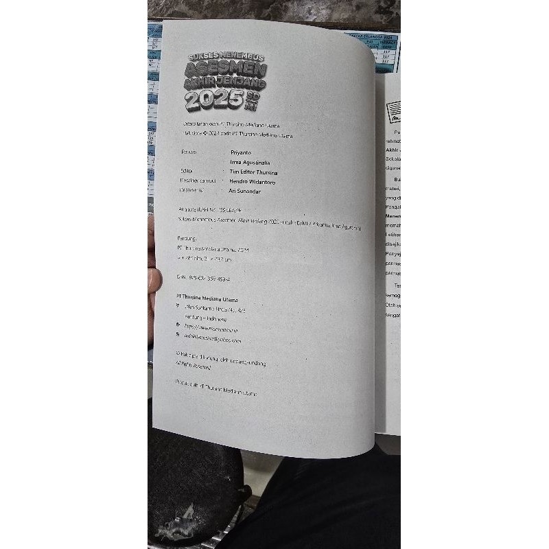 SUKSES MENEMBUS ASESMEN AKHIR JENJANG 2025 SD MI BUKU UJIAN AKHIR SEKOLAH UAS US THURSINA 2025 AKM