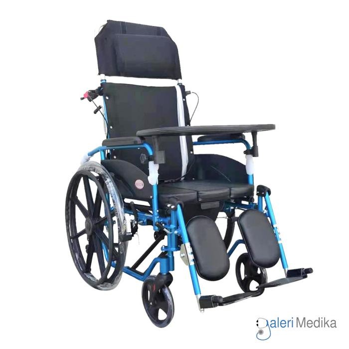 Kursi Roda Avico Zeus 4in1 - Kursi Roda Aluminium Multifungsi (Makan, Berbaring, Lansia Kuat Wheelch