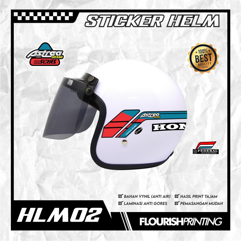 Citra Gardens Sticker Helm / Helem Jadul Series 2 ( Edisi Astrea Grand )