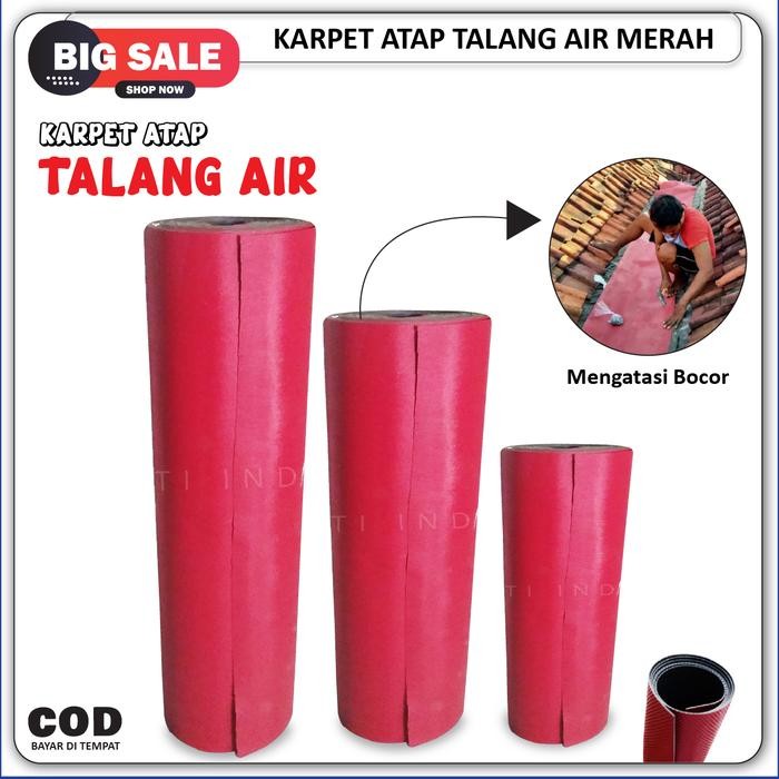 Kaet Talang Air Atap Tebal Merah Hitam Talang Air Atap Genteng Rumah Pabrik Kantor Anti Bocor Lembab