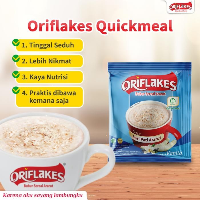 

JTTOP" ORIFLAKES DAILY SEREAL UMBI GARUT 150 GRAM SACHET PRAKTIS GRANOLA OATMEAL CEREAL
