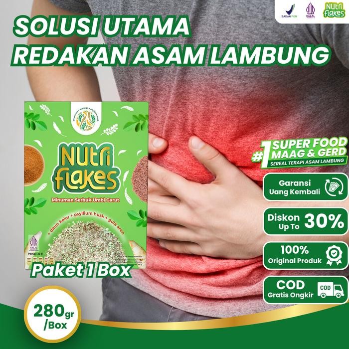 

JTTOP" 1 BOX NUTRIFLAKES MINUMAN SERBUK UMBI GARUT