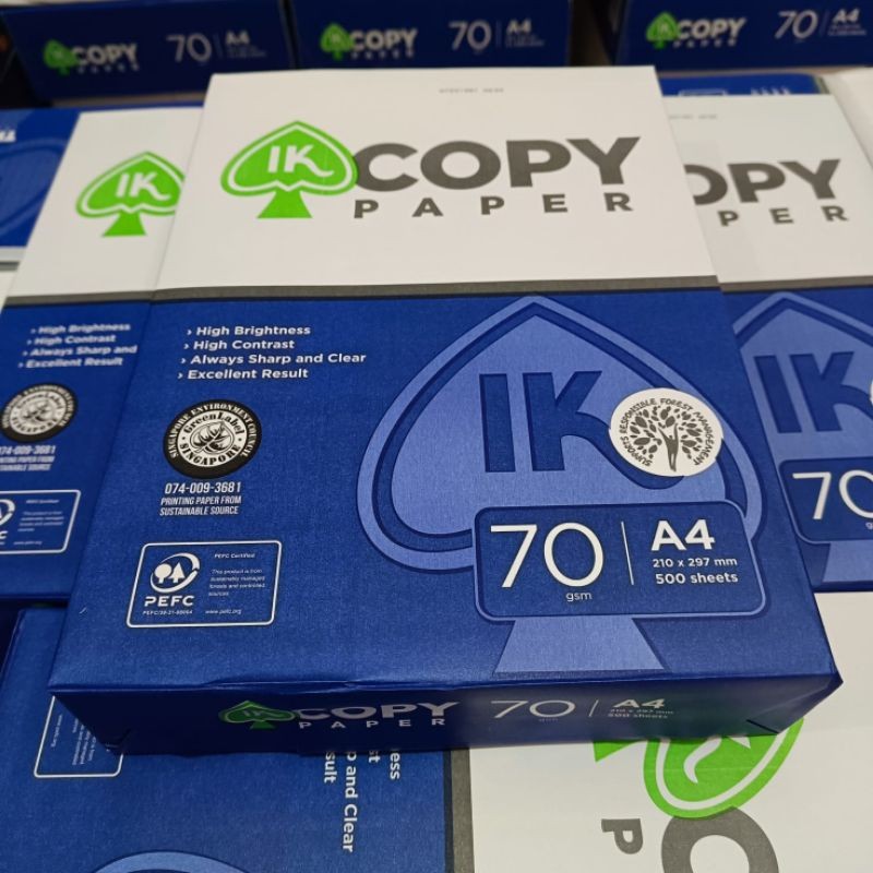 

KERTAS HVS A4 70 GRAM COPY PAPER 1 RIM (Instan/Sameday)