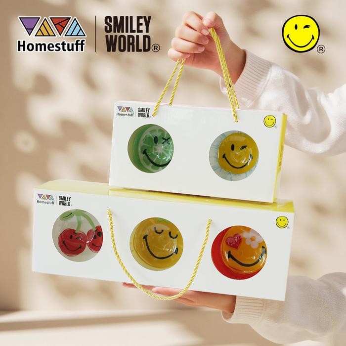 New ` [SNI] HOMESTUFF x SmileyWorld / Hampers Mangkok Set SmileyWorld / Motif SmileyWorld lucu /