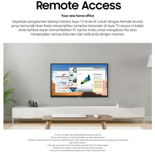 TV LED SAMSUNG 32 INCH SMART DIGITAL WIFI TV 32T4501 TERBARU GARANSI RESMI