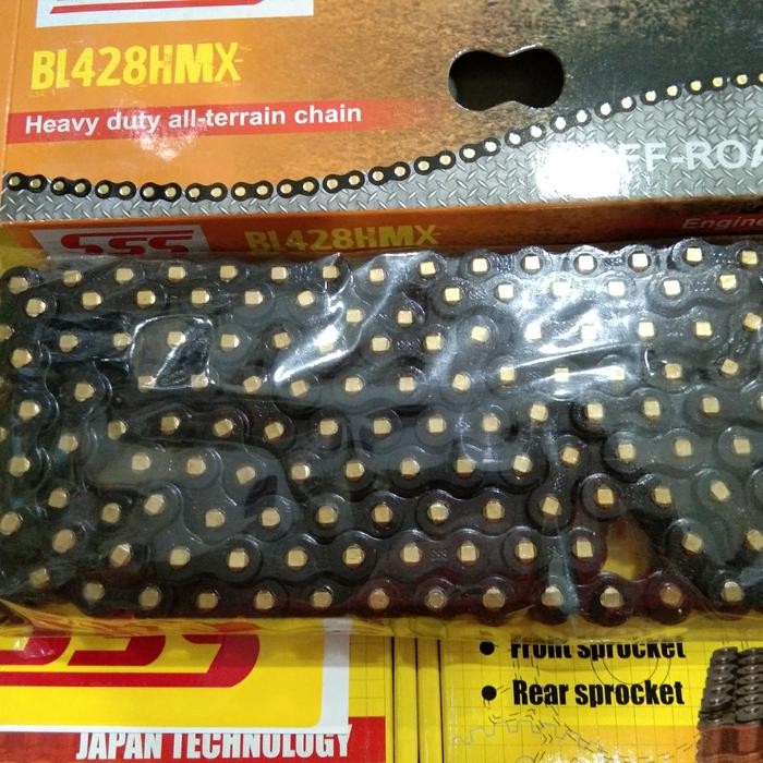 Rantai SSS HMX Black Hitam Cross BL 428 HMX 140T