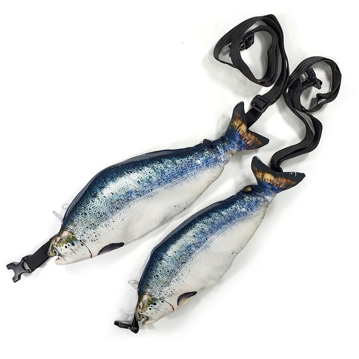 Seahawk Fishing - Tas Selempang Waist Bag Ikan Salmon Unik Hobby Mancing Pancing