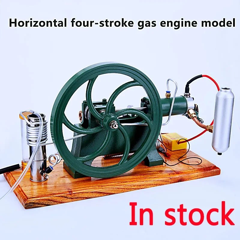 BEST SELLER Single Cylinder Four Stroke Horizontal Engine Model All-metal Miniature Engine Mini DIY 