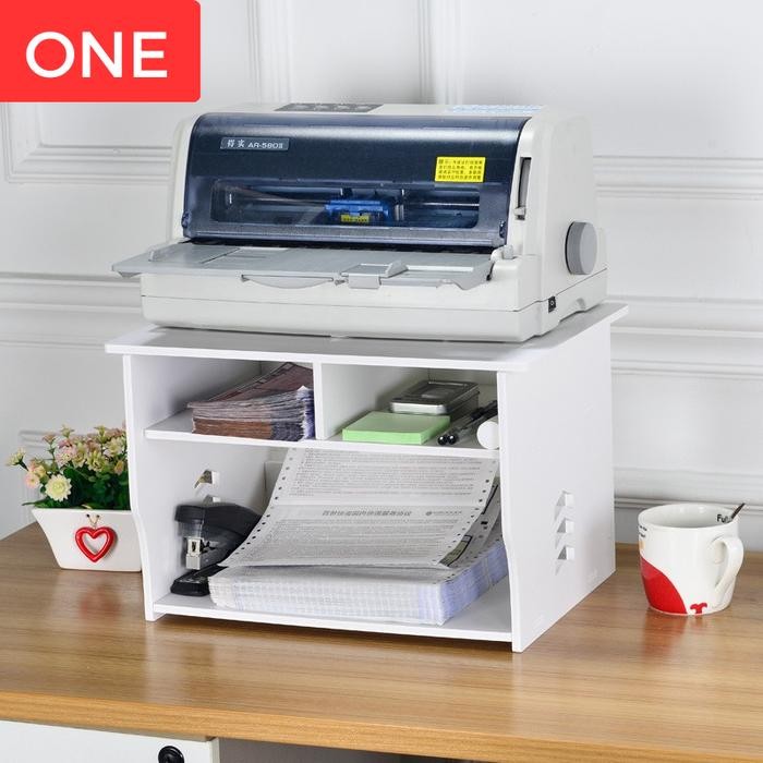 

Rak Penyimpanan Printer Meja Kantor Tempat Berkas Kertas Kayu Kokoh