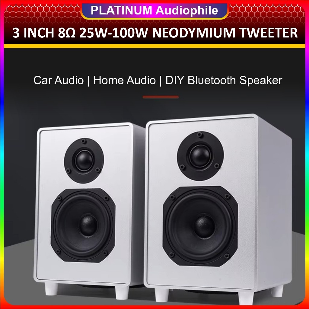 Tweeter 3 Inch 74mm 8 ohm 100W Silk Film Dome Neodymium Tweter Speaker LM-300R