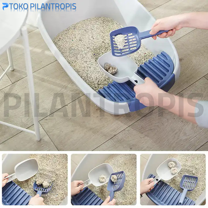 Litter Box Kucing Jumbo XL Tempat Pup Kucing Kotak Bak Pasir Kucing Jumbo Liter Box