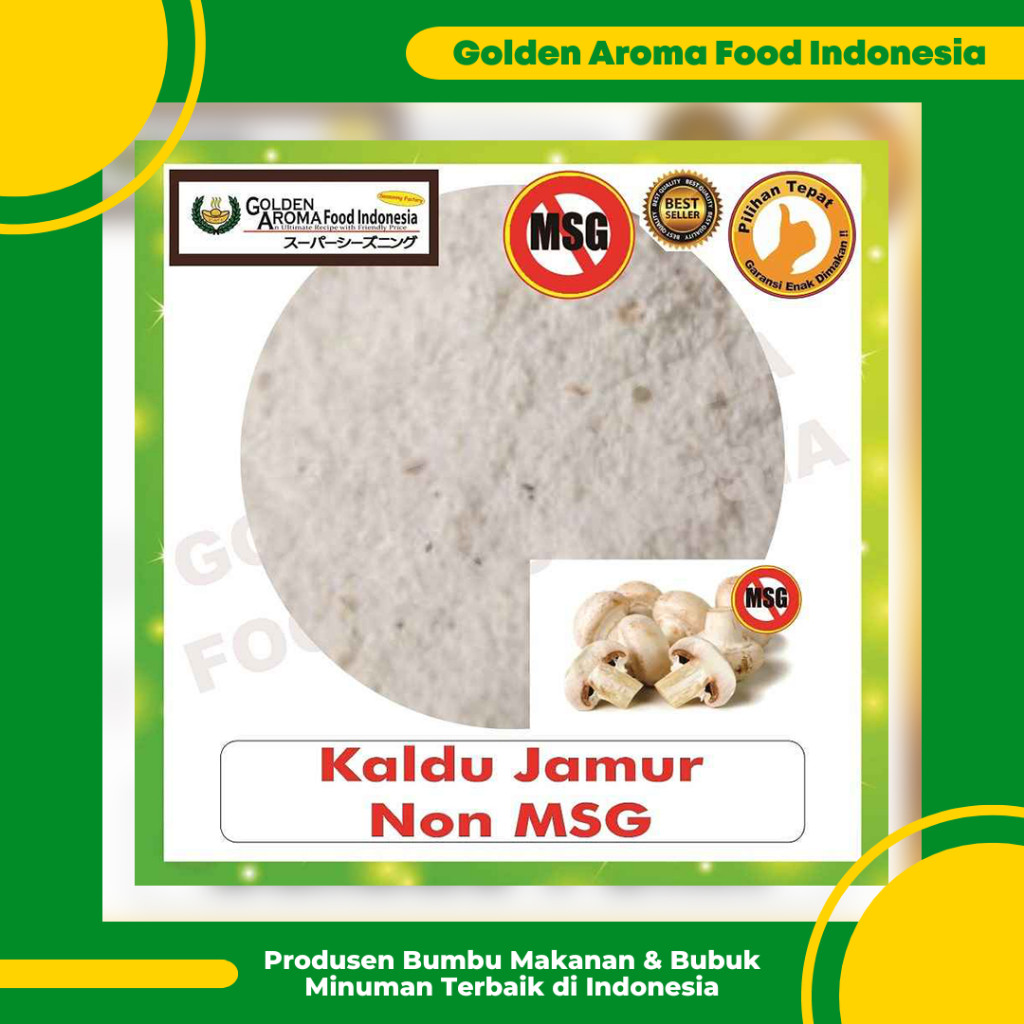 

Bumbu Tabur Rasa Kaldu Jamur Non MSG 1 Kg Jual Bubuk Tabur Mushroom No MSG Seasoning Powder GAFI