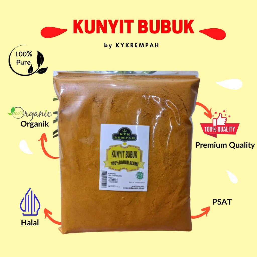 

Kunyit Bubuk Asli 500 Gram Premium Halal