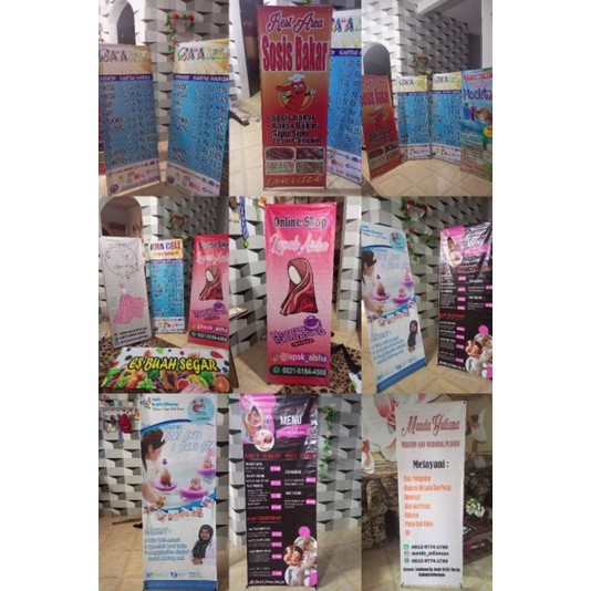 viral Cetak Paket Spanduk X Banner Dan Y Banner + Tiang Wisuda Wedding Olshop Ulang Tahun