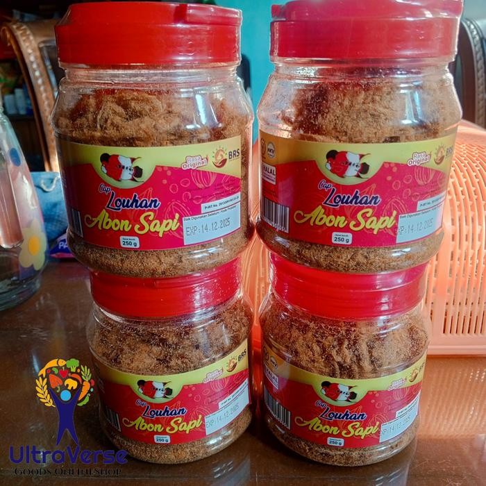 

Abon Sapi cap Louhan 250 gr Toples HALAL Premium Enak