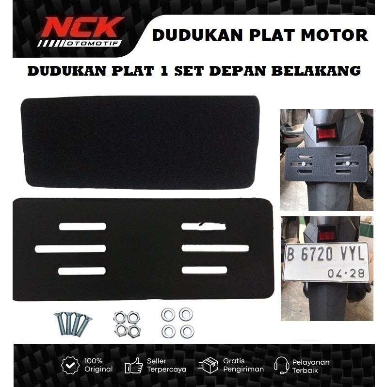Awet Frameless Plat Motor Dudukan Plate Nomor 2Pcs Moscow Motor Universal Papan Plat No Tempel