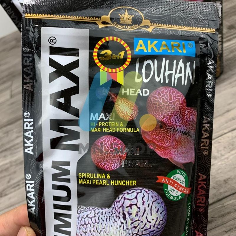 Pelet Akari Premium Maxi Louhan 100gr. Pakan Louhan/Pelet Louhan