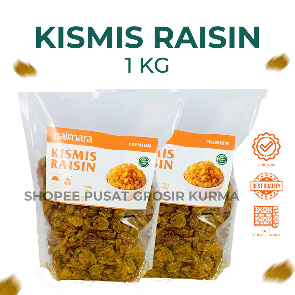 

Kismis Golden Raisin 1Kg / Kismis Asam Manis / Kismis Oleh-oleh haji 1 Kg