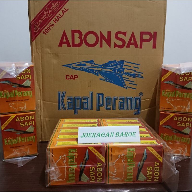 

1 pak abon sapi cap kapal perang isi 10