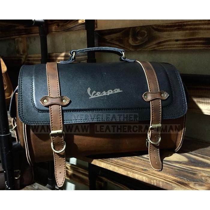 PREMIUM Tas motor vespa , tas kulit vespa , top box vespa , modern vespa