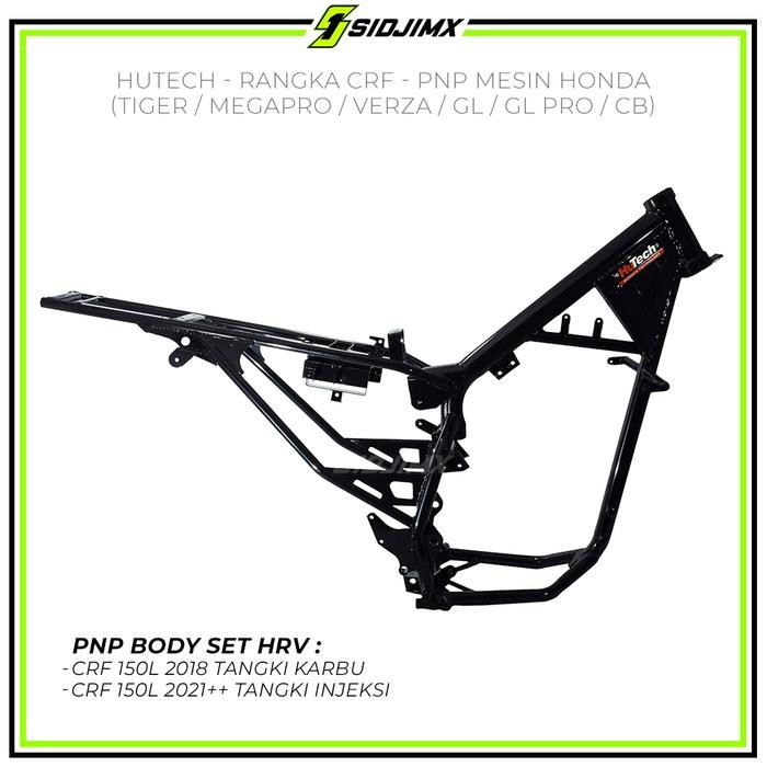 PREMIUM Rangka Frame Trail CRF 150 L PNP Mesin Honda HUTECH Hitam