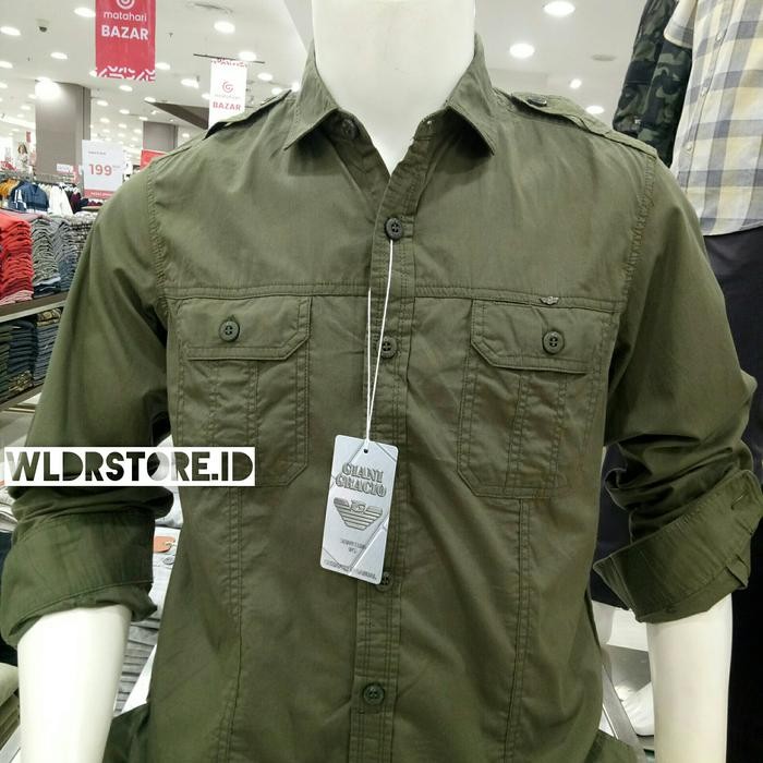 PREMIUM GIANI GRACIO original kemeja pangkat pria lengan panjang