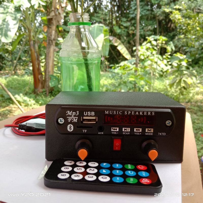 Power Amplifier Mini 5Volt Plus Mp3 Player Bluetooth Daya Cas HP Atau Powerbank