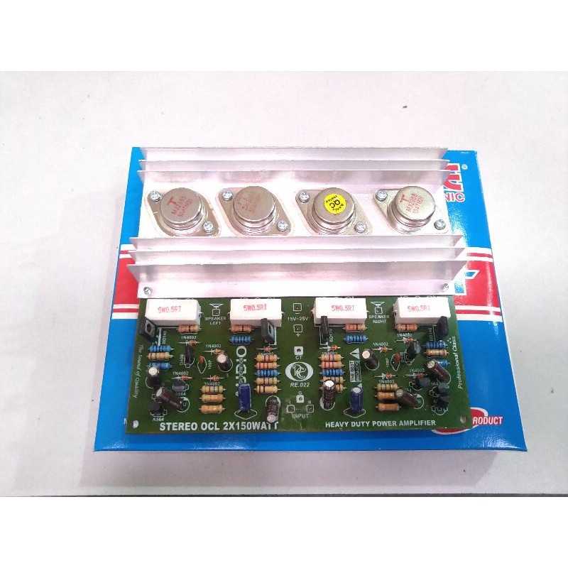 kit power ocl stereo 150watt jengkol 2n3055 mj2955 ( 076 )