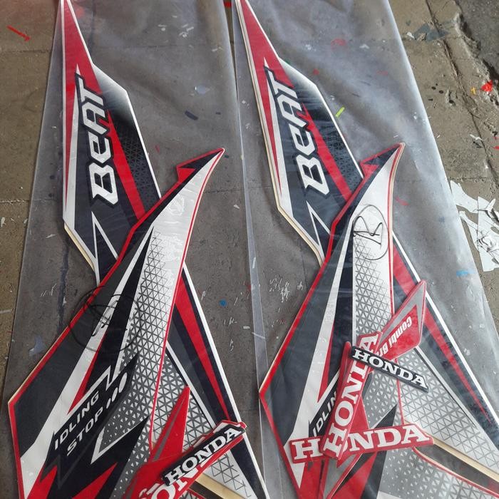 PREMIUM striping beat eco 2018 2019 original merah putih