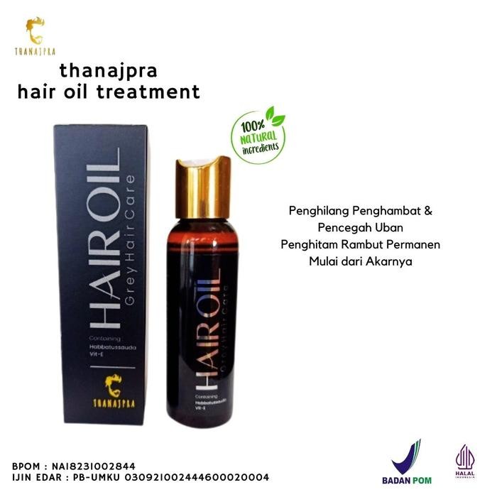 Minyak rambut khusus penghitam rambut uban permanen Najpra hair oil