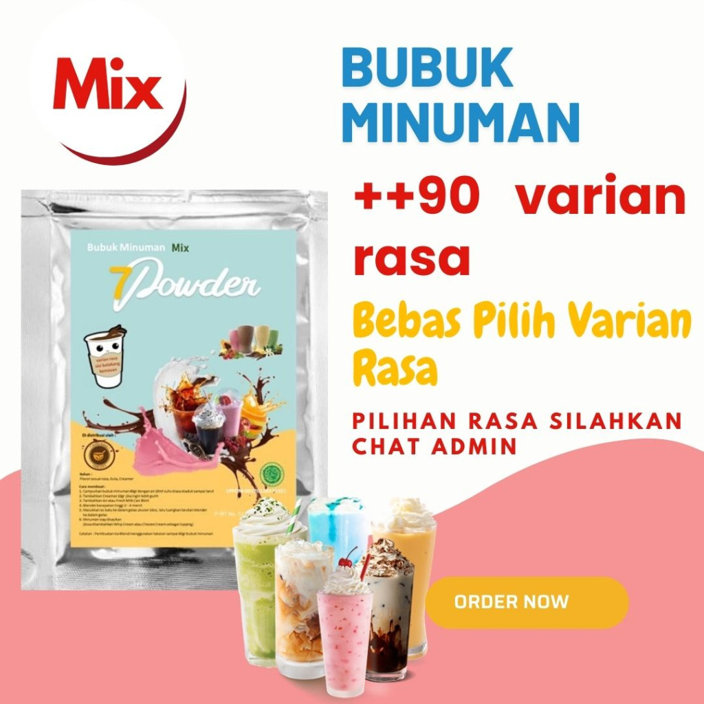 

Bubuk Minuman Rasa 1Kg 90 Varian l Bisa pilih variant