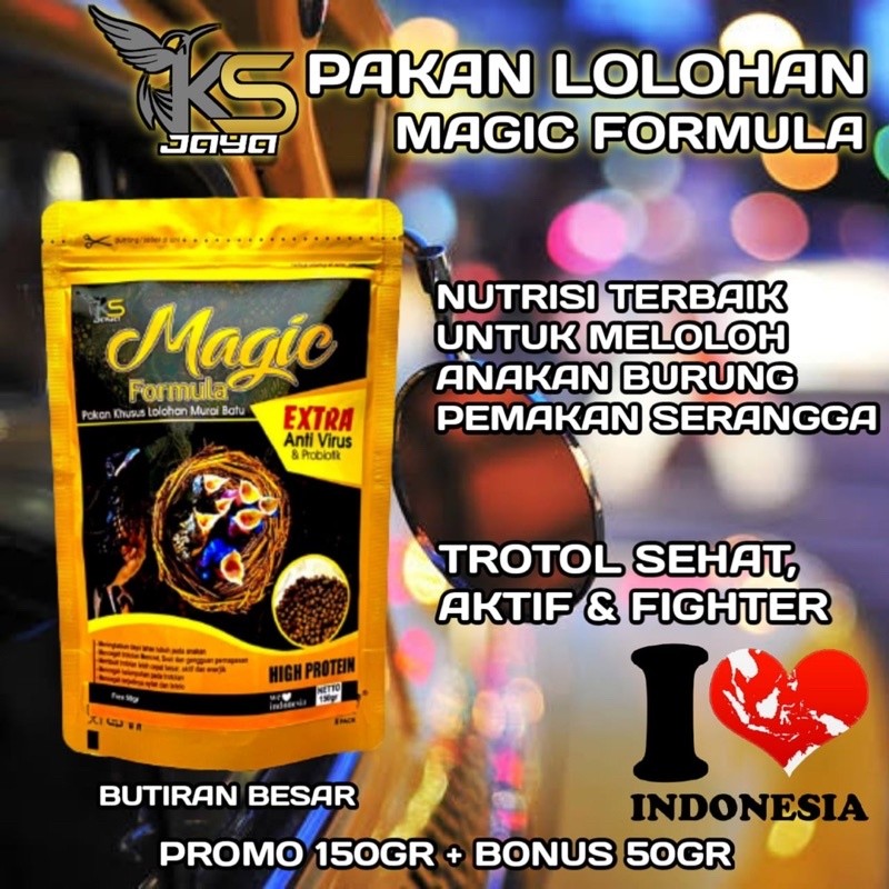 Magic Formula Pakan Lolohan Burung Murai Batu Trotol Voer Loloh Piyik Bayi Anak Burung Murai Batu