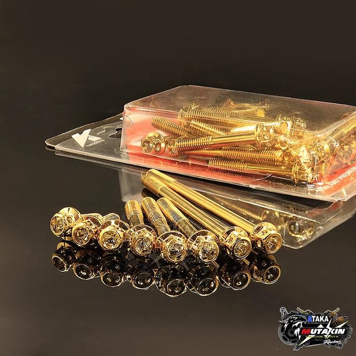 baut blok mesin JUPITER MX NEW MX KING JUPITER Z1 Astrea GTR 150 sonic Supra X 125 Stainless set