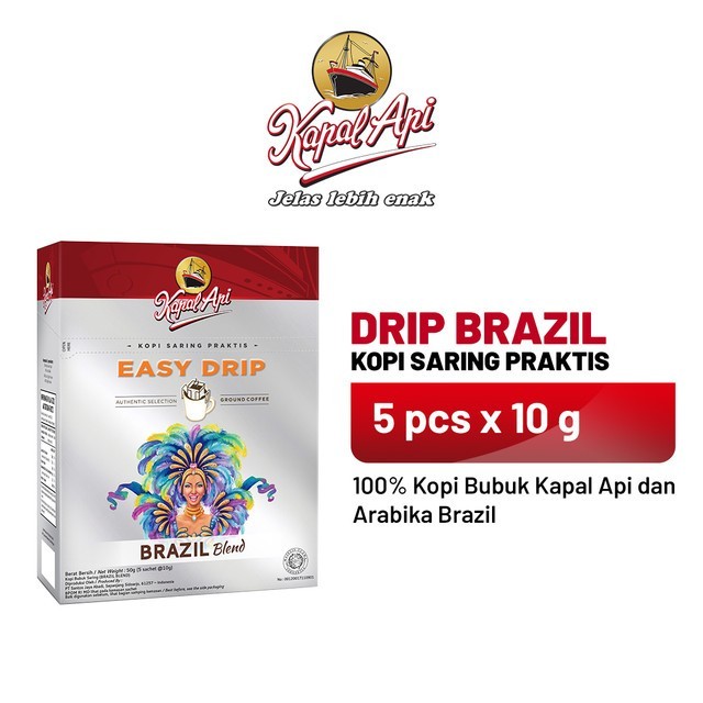 

Terlaris Kapal Api Drip Brazil 1 Folding Box (5 X 10 Gr) Ongkir Termurah