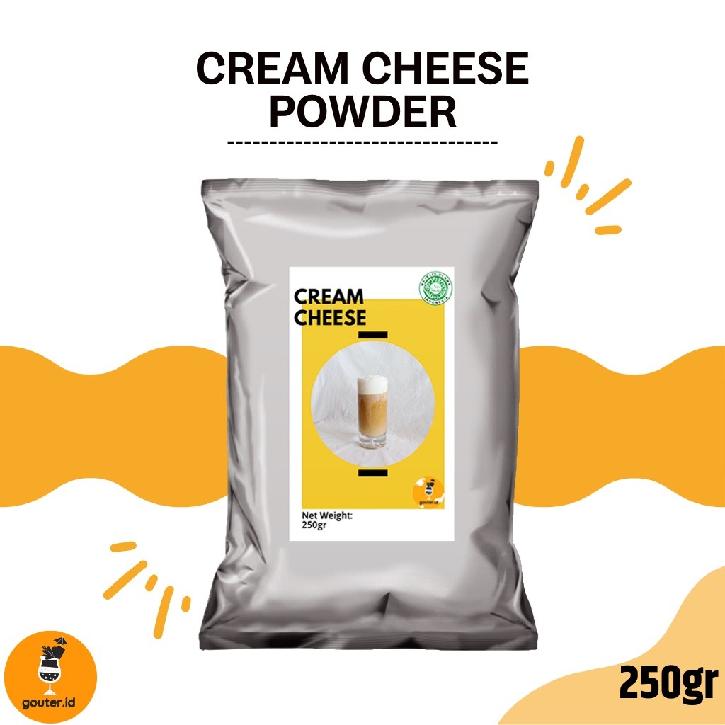 

CREAM CHEESE POWDER 250GR / TOPING MINUMAN KEKINIAN / CHEESE FOAM / BUBUK KEJU / CHEESE TEA POWDER