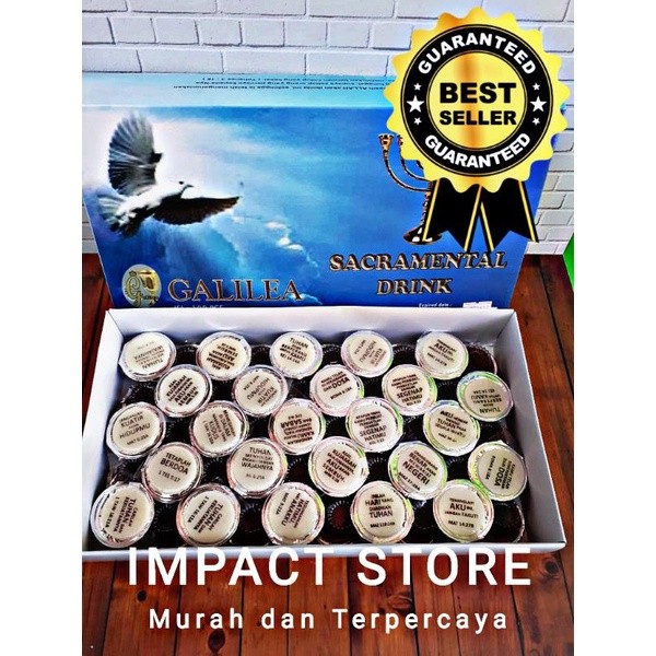 

Terlaris Sirup Anggur Perjamuan Kudus Cup + hosti ayat isi 100 Khusus Gereja