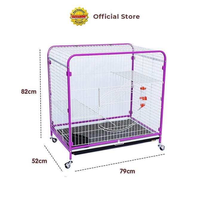 Kandang Octagon - Kandang Kucing Tingkat 3 Kandang Tingkat Kandang 3 Lantai C-221